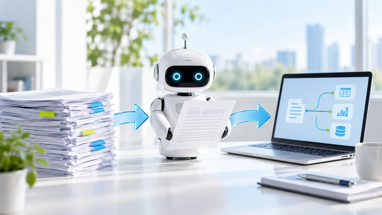 AI 與企業流程自動化服務情境示意